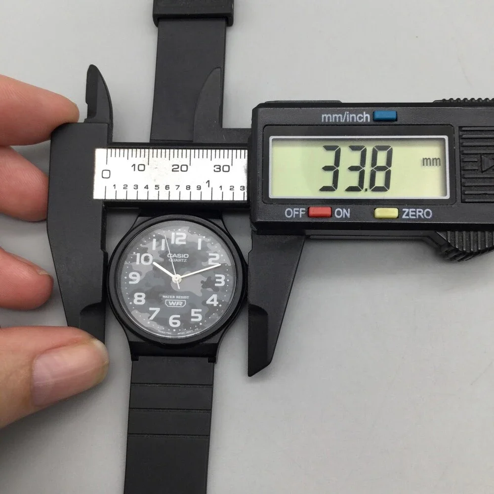Casio MQ-24 Mens Watch 34mm Black Camo Dial Black Resin Water Resist New Battery